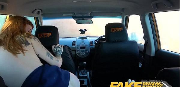  Fake Driving School Slim hot redhead minx fucks better then she drives